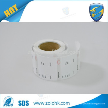 China suppliers custom size thermal paper printed direct thermal label rolls with barcode number